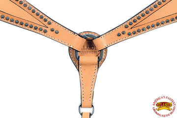HILASON Western Horse Breast Collar Tack Genuine American Leather Tan